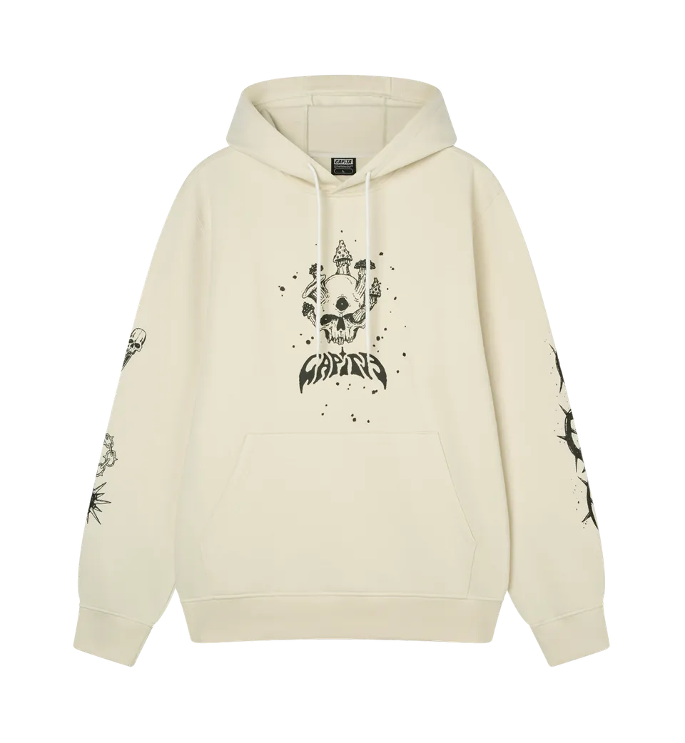 capita-dark-horse-hood-felpa-cappuccio-off-white image 1