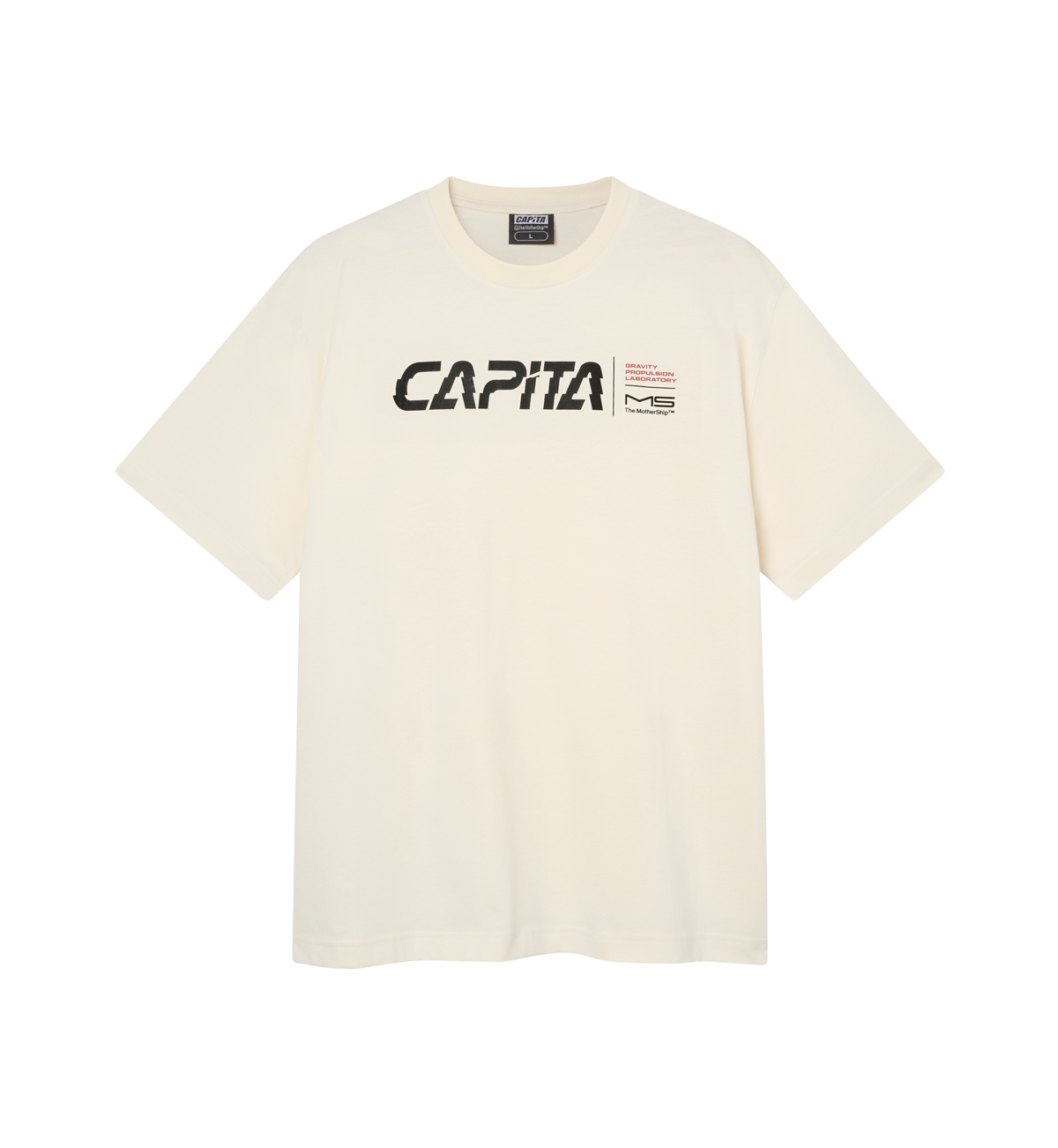 capita-gravity-tee-t-shirt-unisex-100-cotone-pre-lavato-off-white image 1