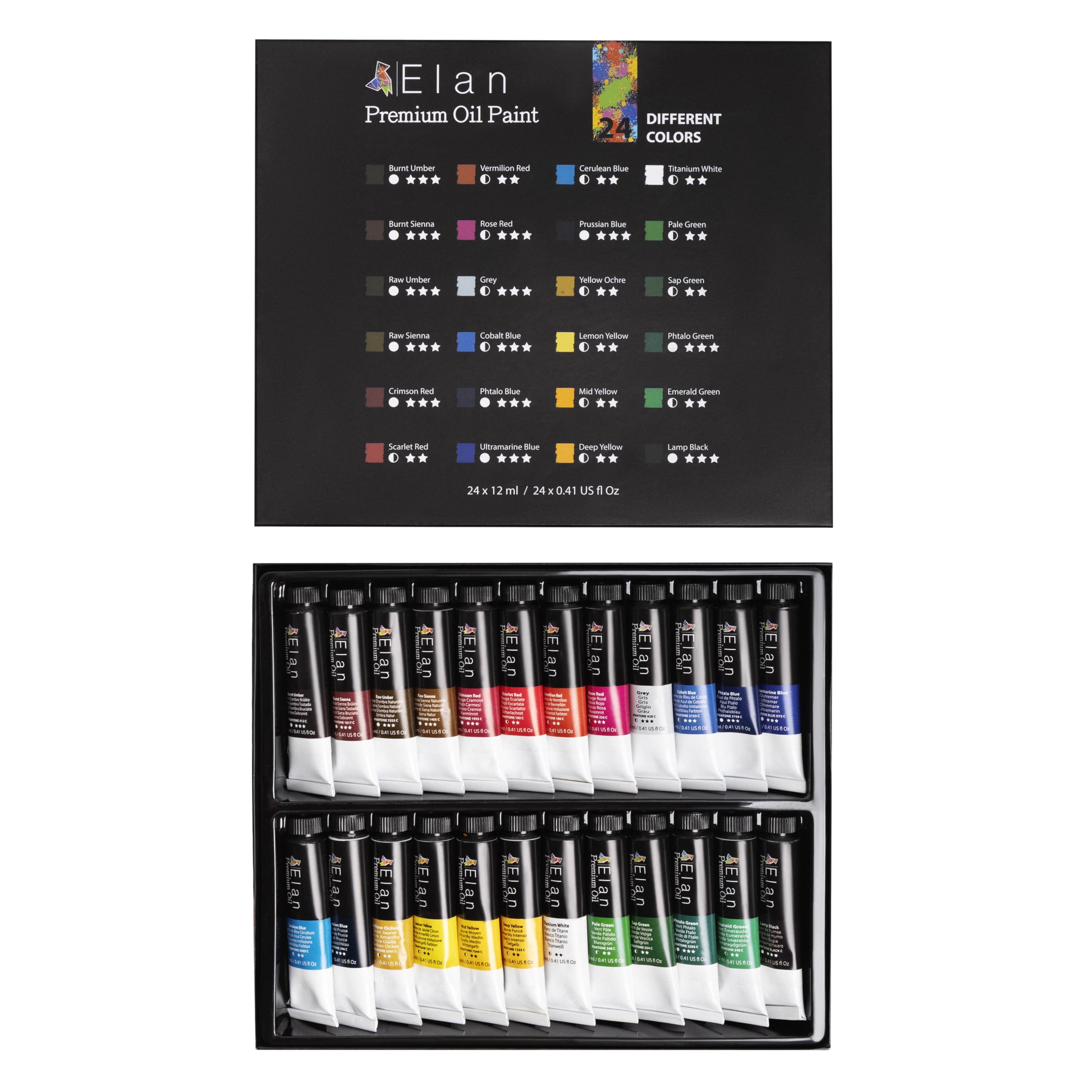 elan-set-di-colori-ad-olio-24-tubetti-da-12-ml-per-pittura-su-tela image 1