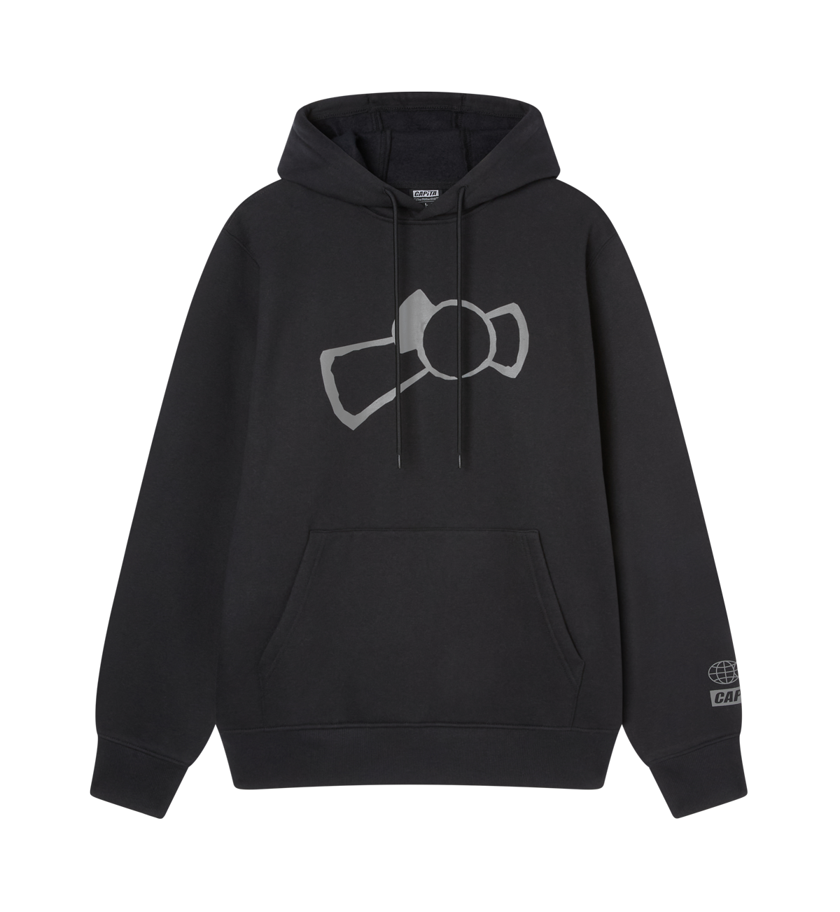 capita-metaphor-hood-felpa-con-cappuccio-nera-relaxed-fit image 1