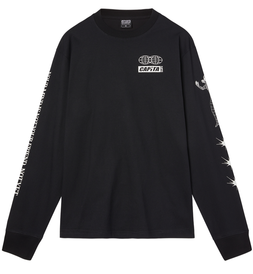 capita-friend-long-sleeve-tee-maglia-manica-lunga-slate-blue-black image 1