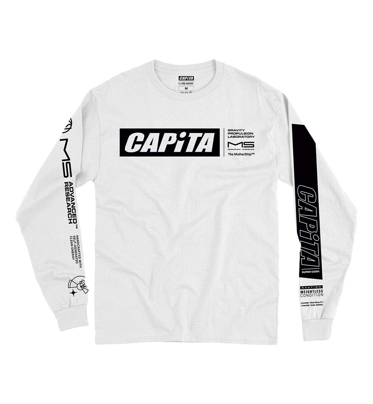 capita-mothership-longsleeve-maglia-manica-lunga-bianca image 1