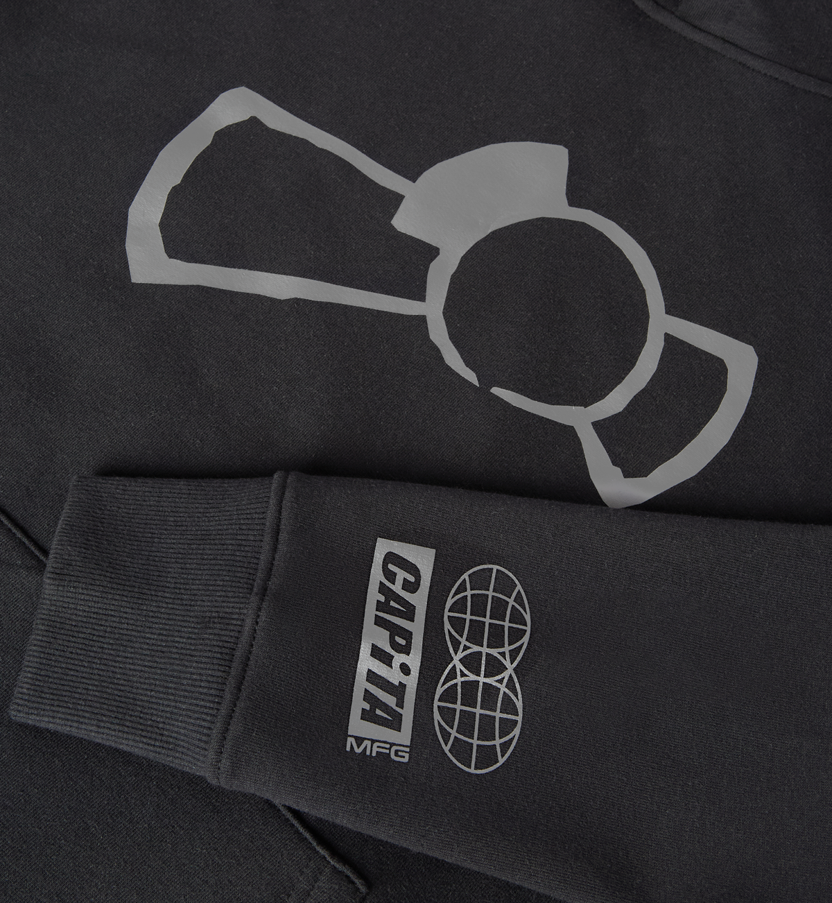 capita-metaphor-hood-felpa-con-cappuccio-nera-relaxed-fit image 3