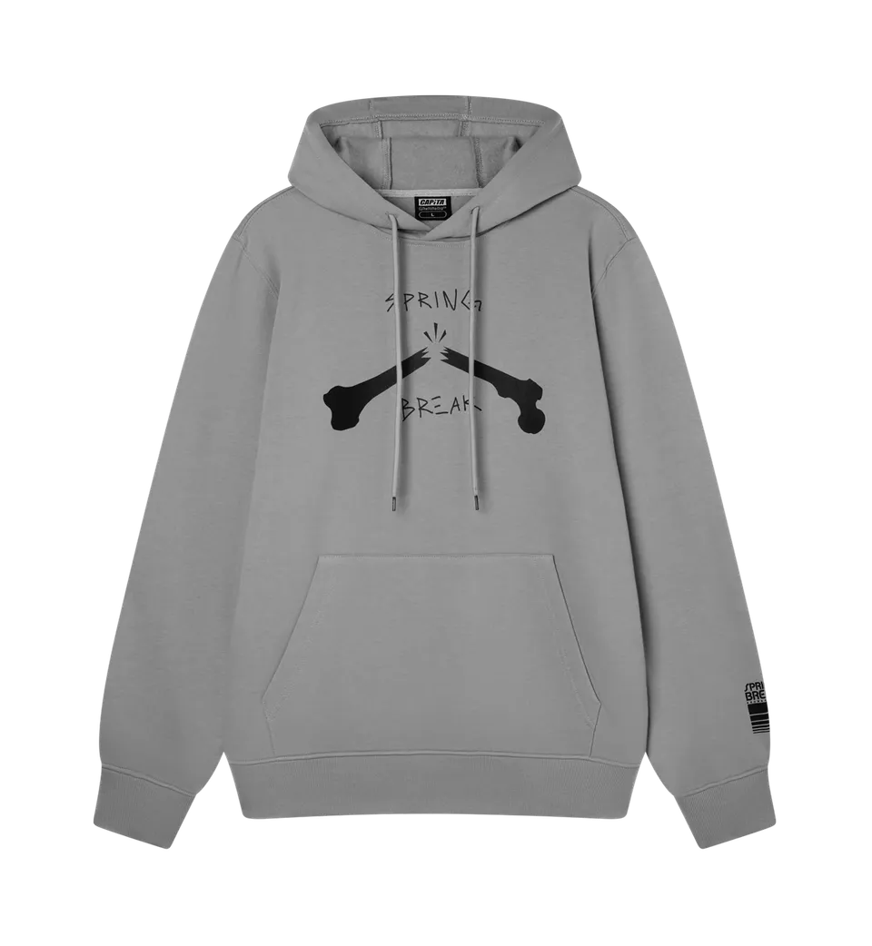 capita-bones-hood-felpa-con-cappuccio-grigio-scuro image 1