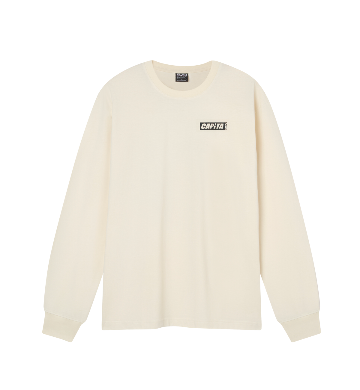 capita-indoor-long-sleeve-tee-maglia-manica-lunga-bianco-sporco image 2