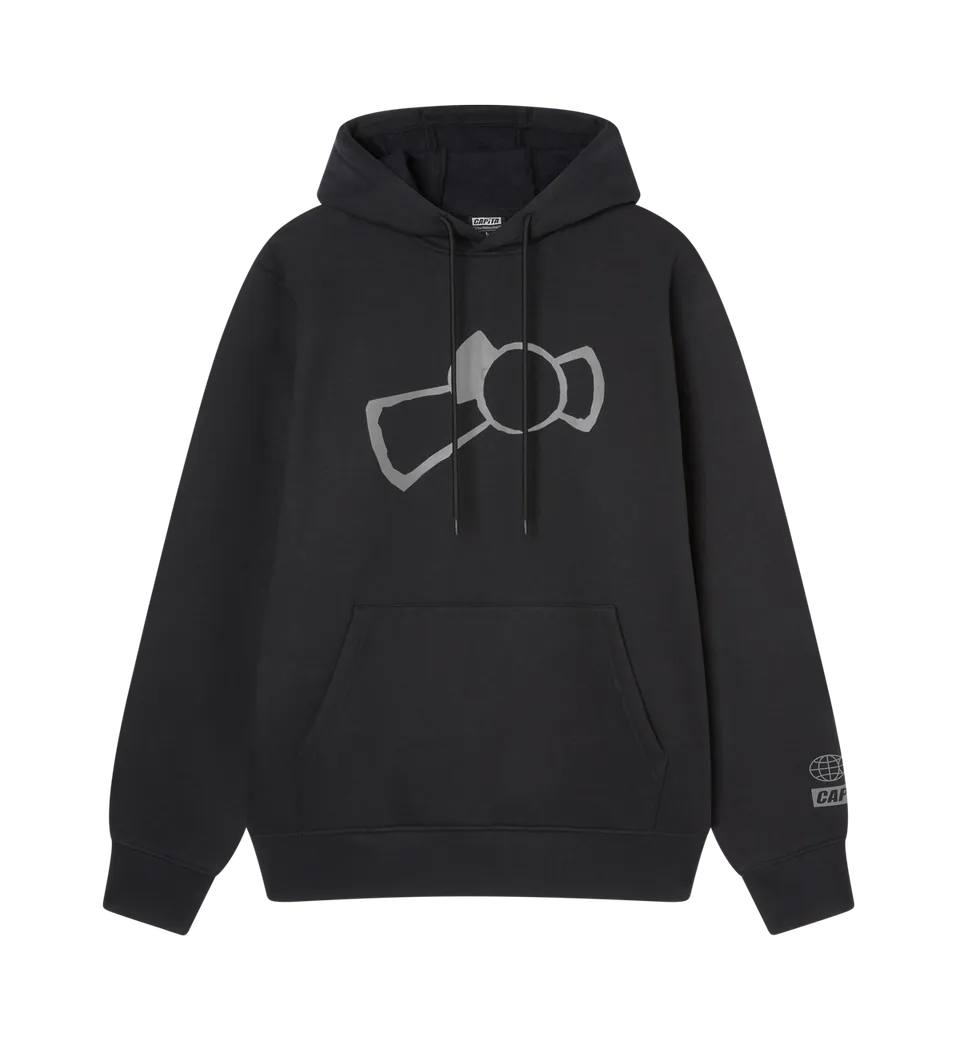 capita-metaphor-hood-felpa-con-cappuccio-nera-relaxed-fit image 1