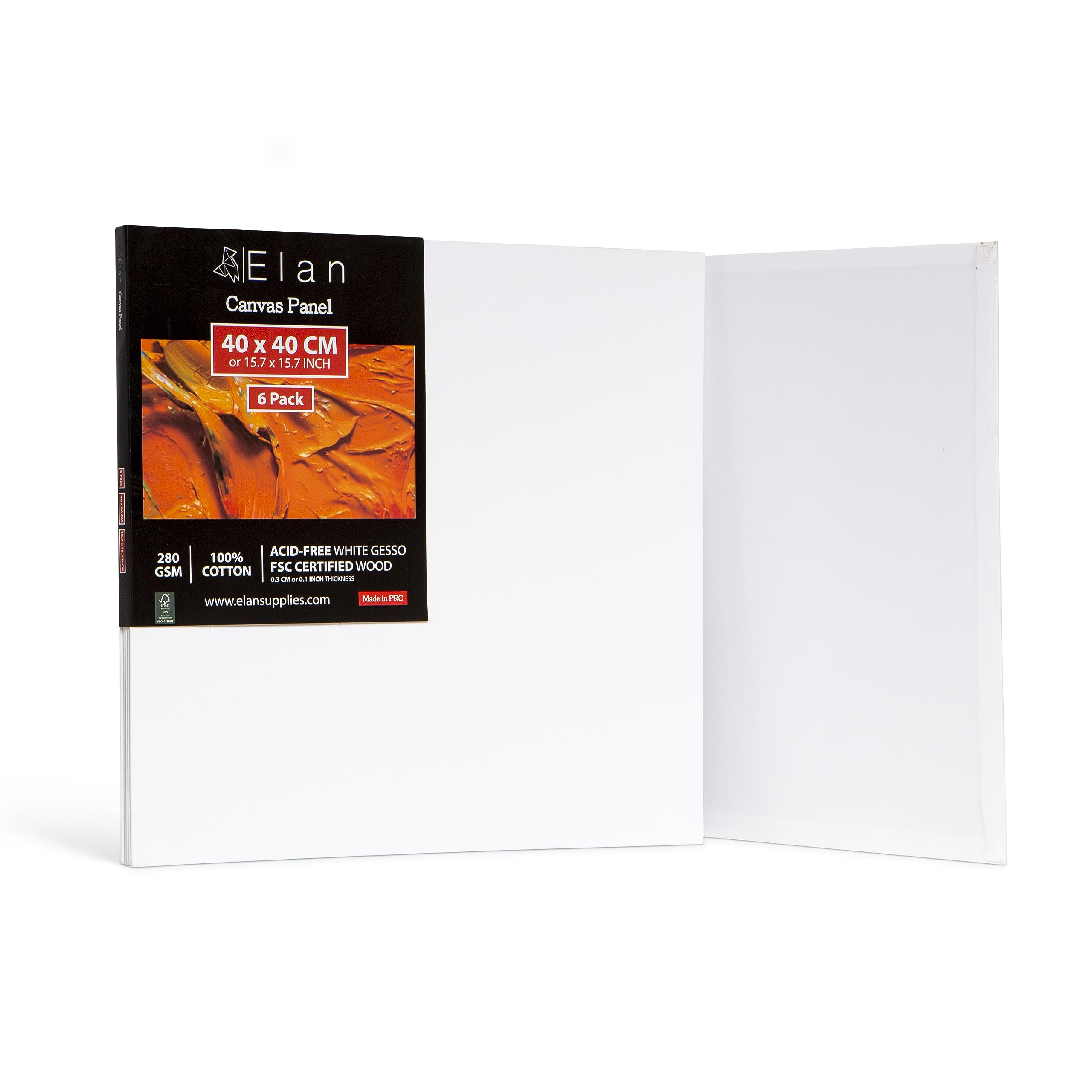 elan-tela-per-dipingere-20x25-cm-set-da-12-pannelli-cartone-telato-280-gsm image 7