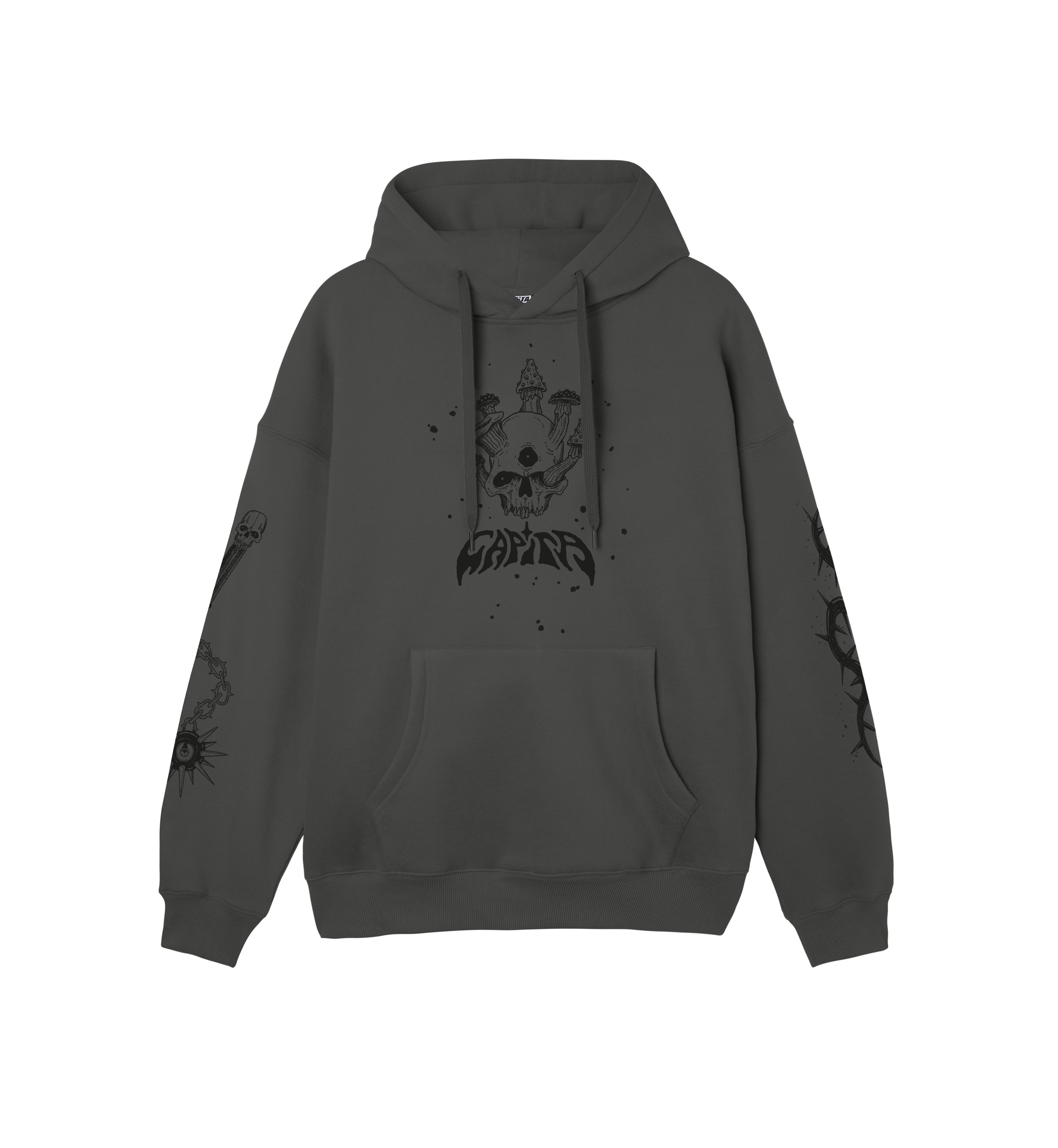capita-dark-horse-hood-felpa-con-cappuccio-unisex-relaxed-fit-in-mistura-cotone- image 4