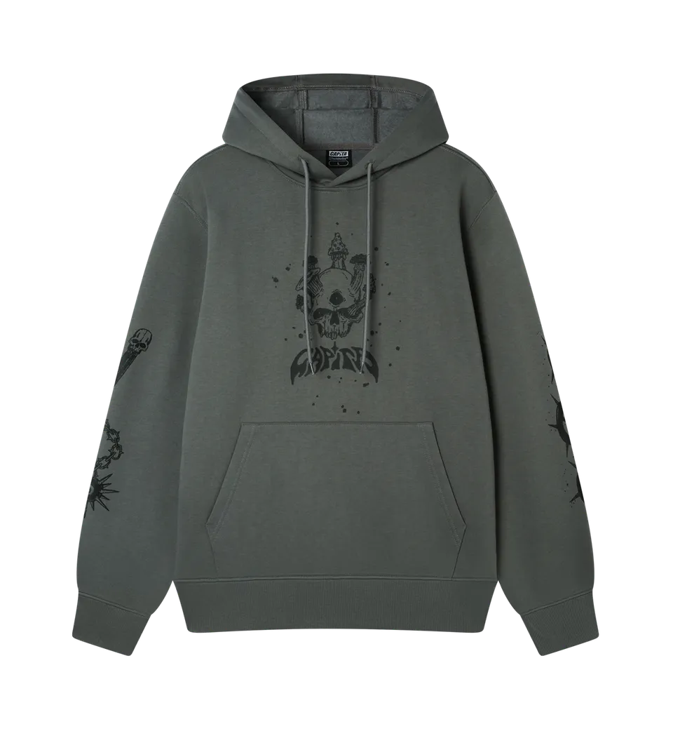 capita-dark-horse-hood-felpa-con-cappuccio-unisex-relaxed-fit-in-mistura-cotone- image 1
