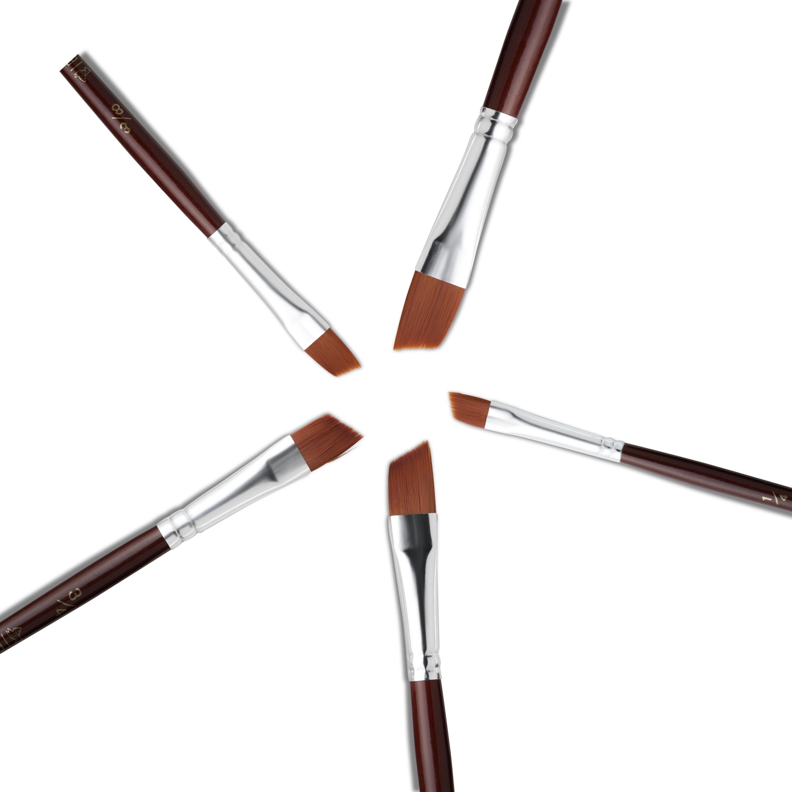 elan-set-5-pennelli-angolati-nylon-acrilico-manico-corto image 4