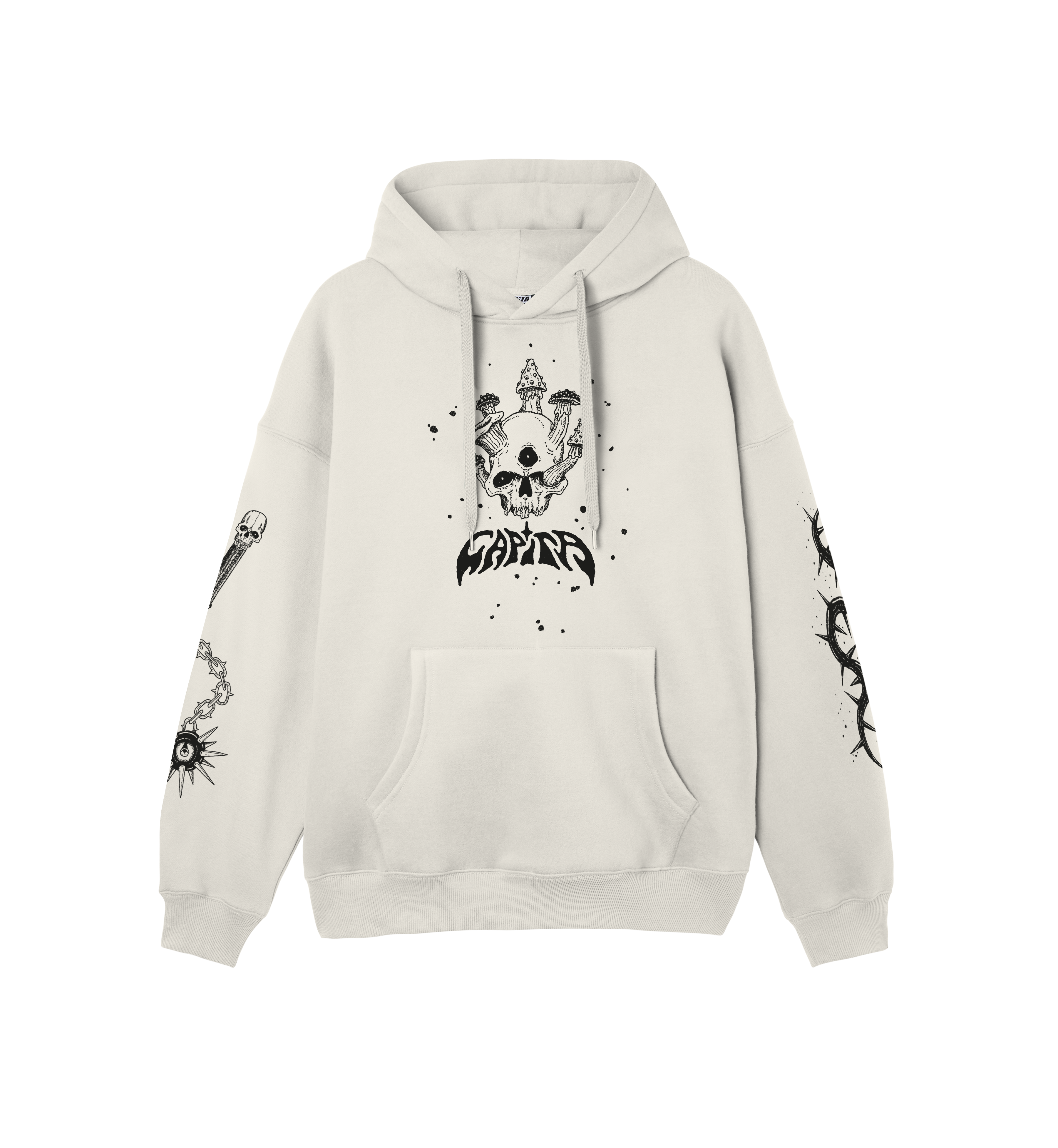 capita-dark-horse-hood-felpa-cappuccio-off-white image 4