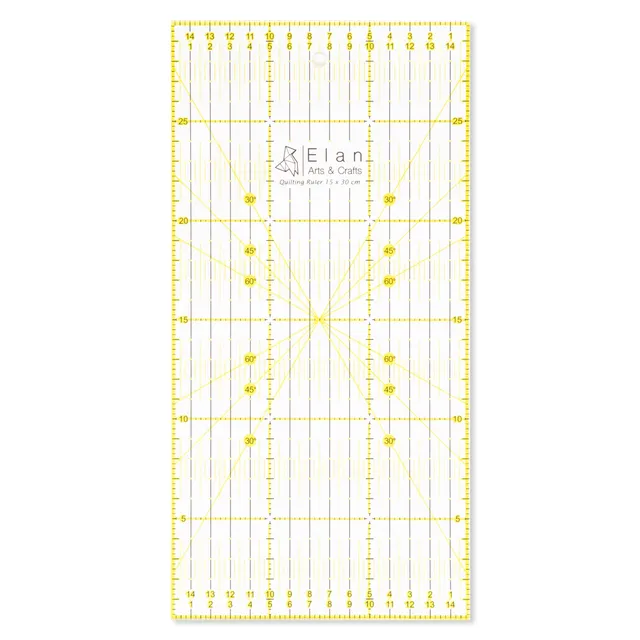 elan-righello-per-patchwork-30x15-cm-antiscivolo-da-sarta image 1