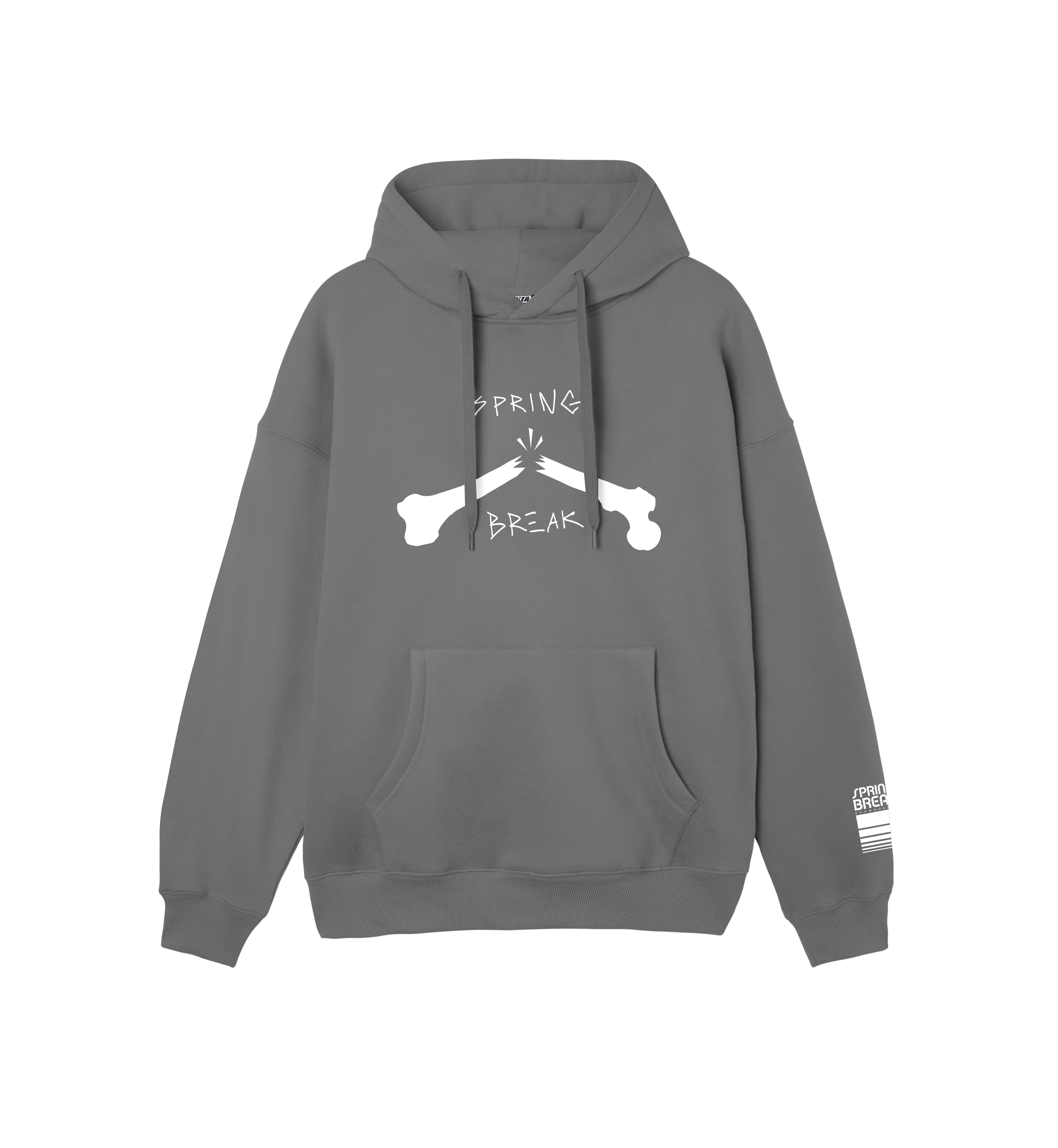 capita-bones-hood-felpa-con-cappuccio-grigio-scuro image 4