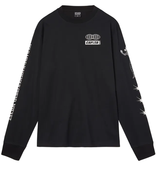 capita-friend-long-sleeve-tee-maglia-manica-lunga-slate-blue-black image 1