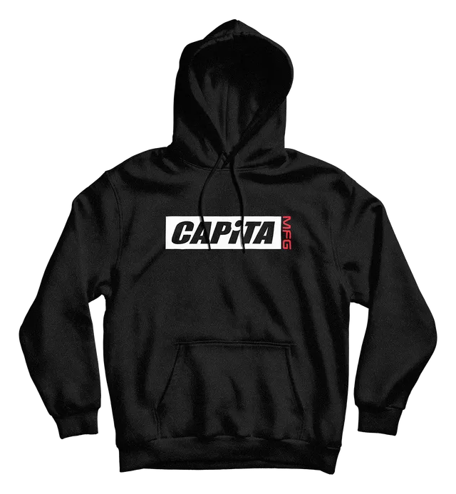 capita-skull-hood-felpa-con-cappuccio-nera-cotone-made-in-italy image 1