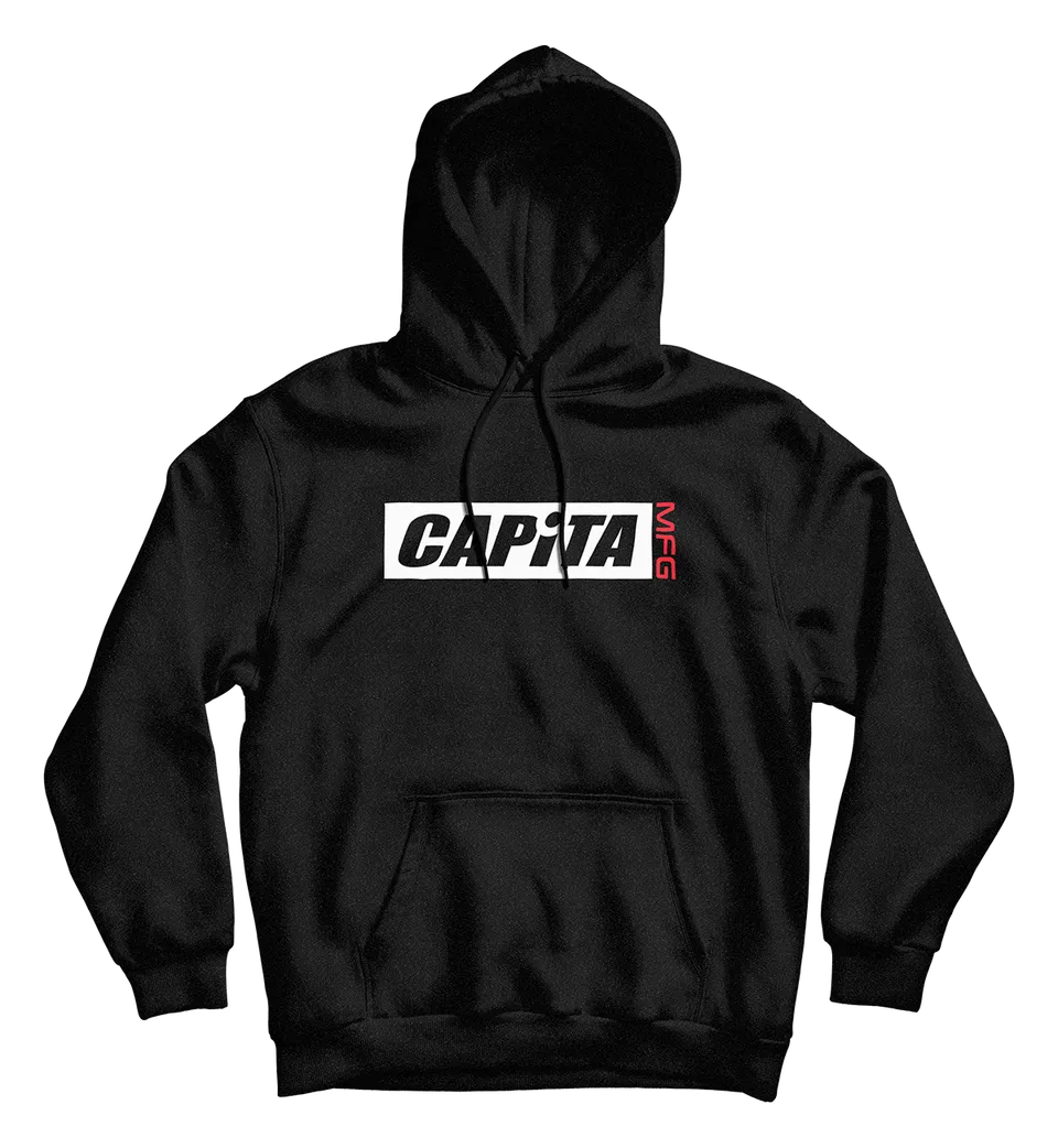 capita-skull-hood-felpa-con-cappuccio-nera-cotone-made-in-italy image 1