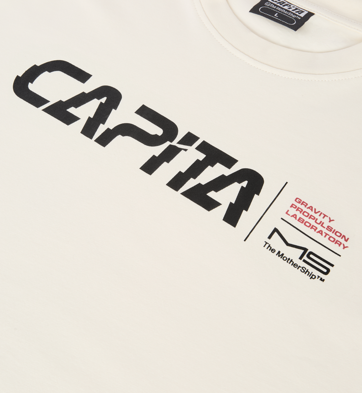 capita-gravity-tee-t-shirt-unisex-100-cotone-pre-lavato-off-white image 3