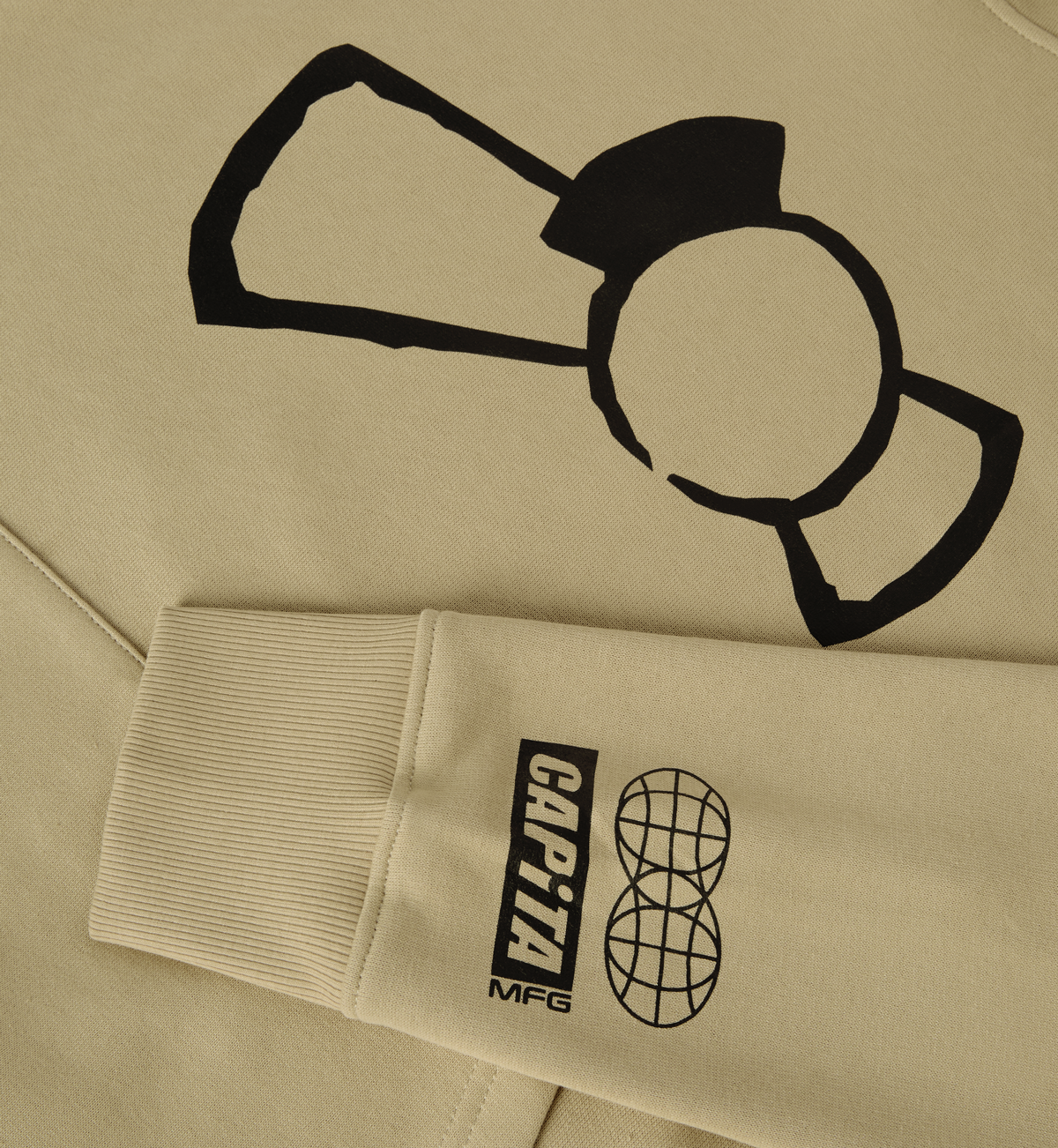 capita-metaphor-felpa-con-cappuccio-khaki image 3