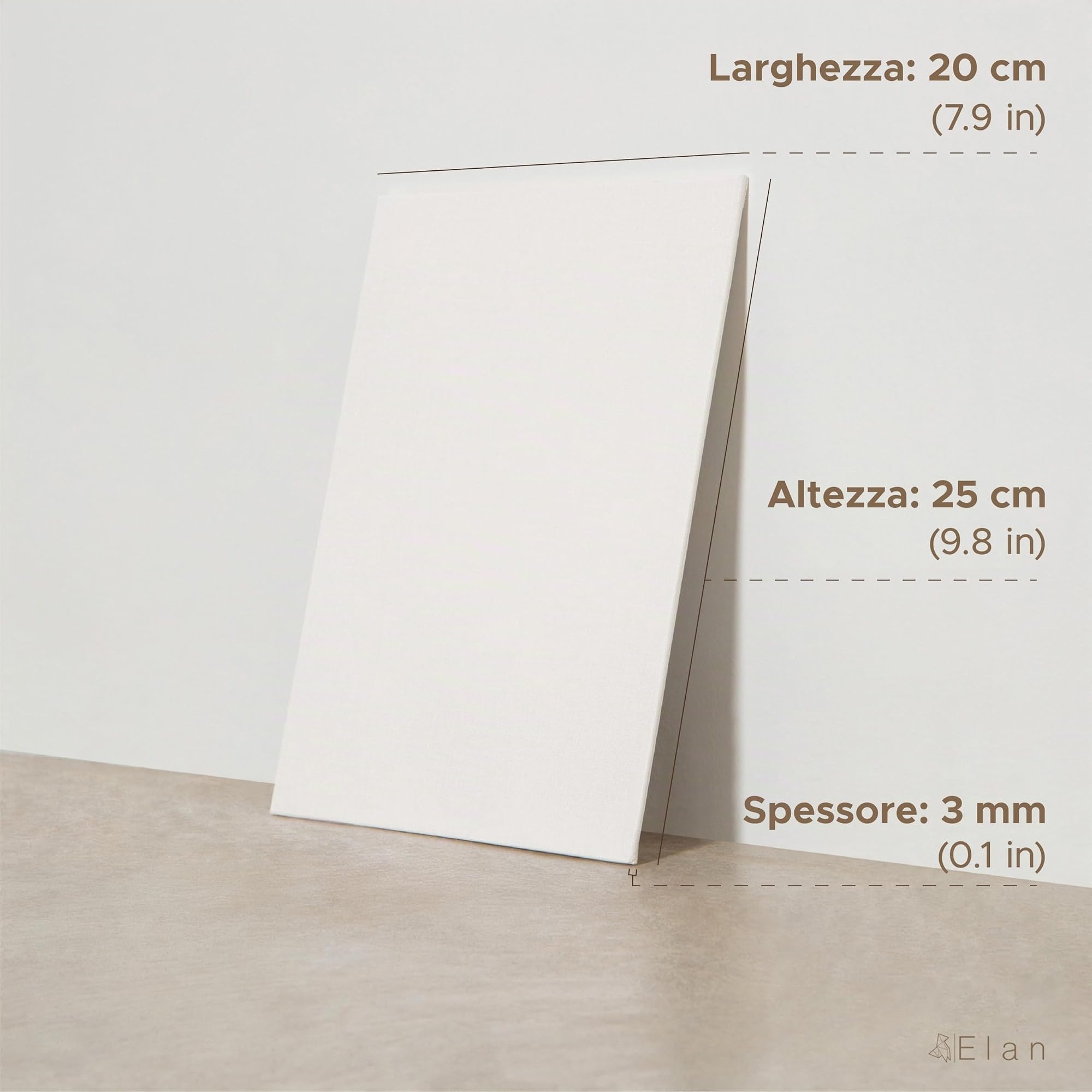 elan-tela-per-dipingere-20x25-cm-set-da-12-pannelli-cartone-telato-280-gsm image 2
